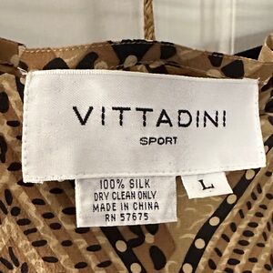 Vintage 1990s Vittadini Sport 💯 Silk Wrap Skirt • Size L